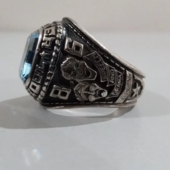 1986 high school silver ring - Picture 3 of 5